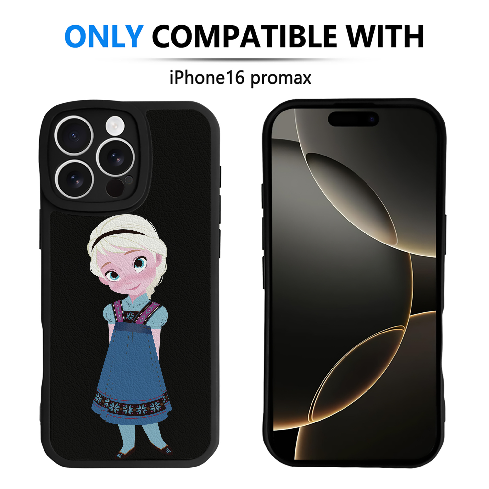 （画像用） アナと雪の女王 アンナ エルサ Frozen Anna Elsa 【iPhone 16シリーズ対応】シリコンスマホケース（レザー調） 材質：シリコン